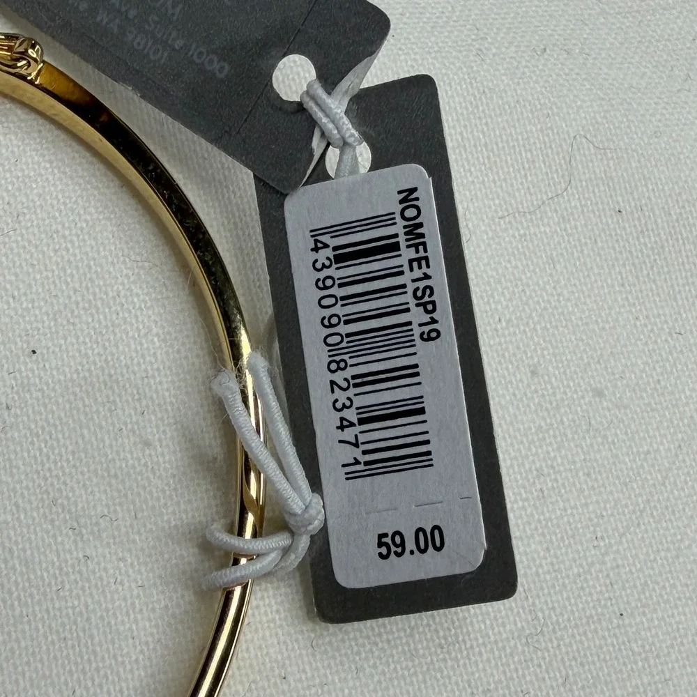 Nordstrom Delicate Cubic Zirconia Bangle Bracelet Gold Tone NWT $59